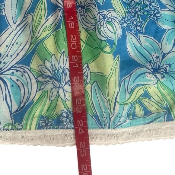 Lilly Pulitzer Dress Lace Babydoll Blue Cotton Medium Nightgown Fairy Floral - Picture 7 of 11
